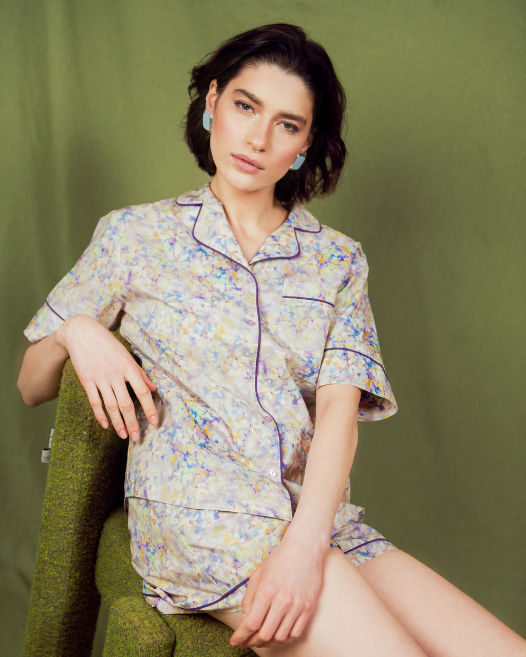 Women's Pajama Set PJSH-001 Floral Print