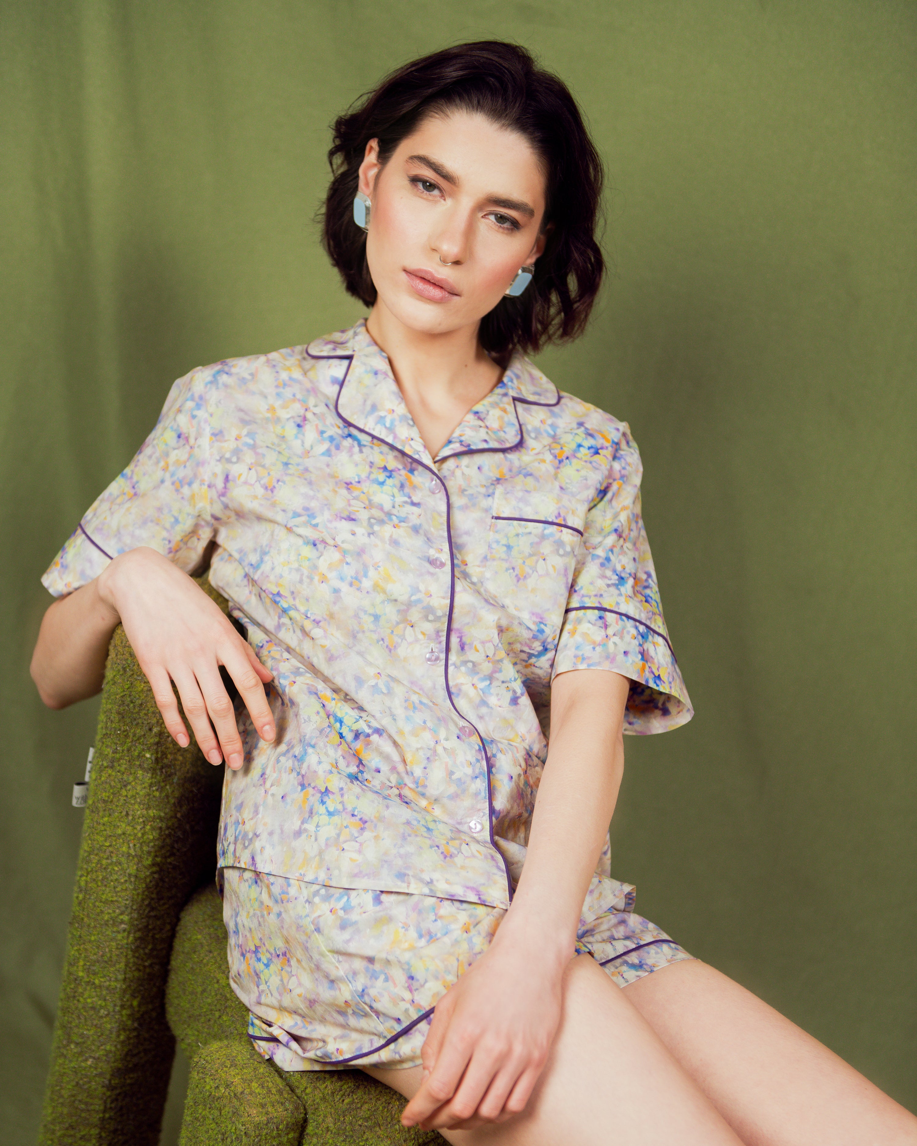 Women's Pajama Set PJSH-001 Floral Print