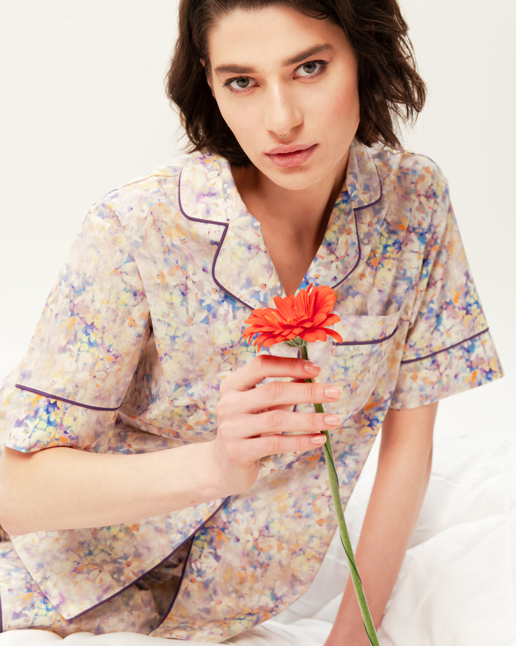 Women's Pajama Set PJSH-001 Floral Print
