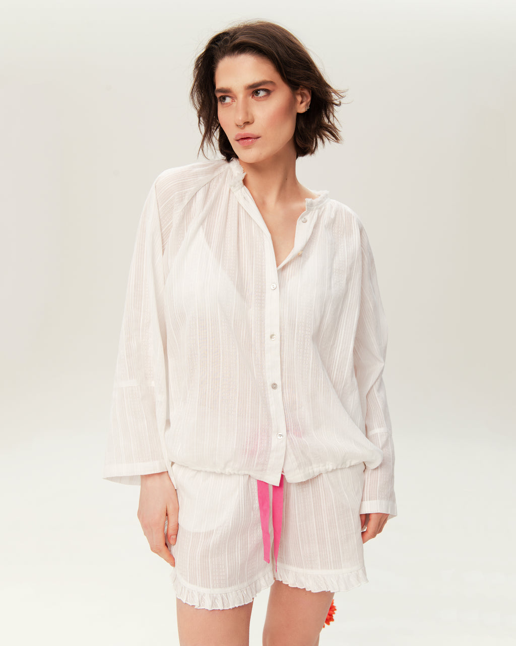 Women's Pajama Set PJSH-003 White