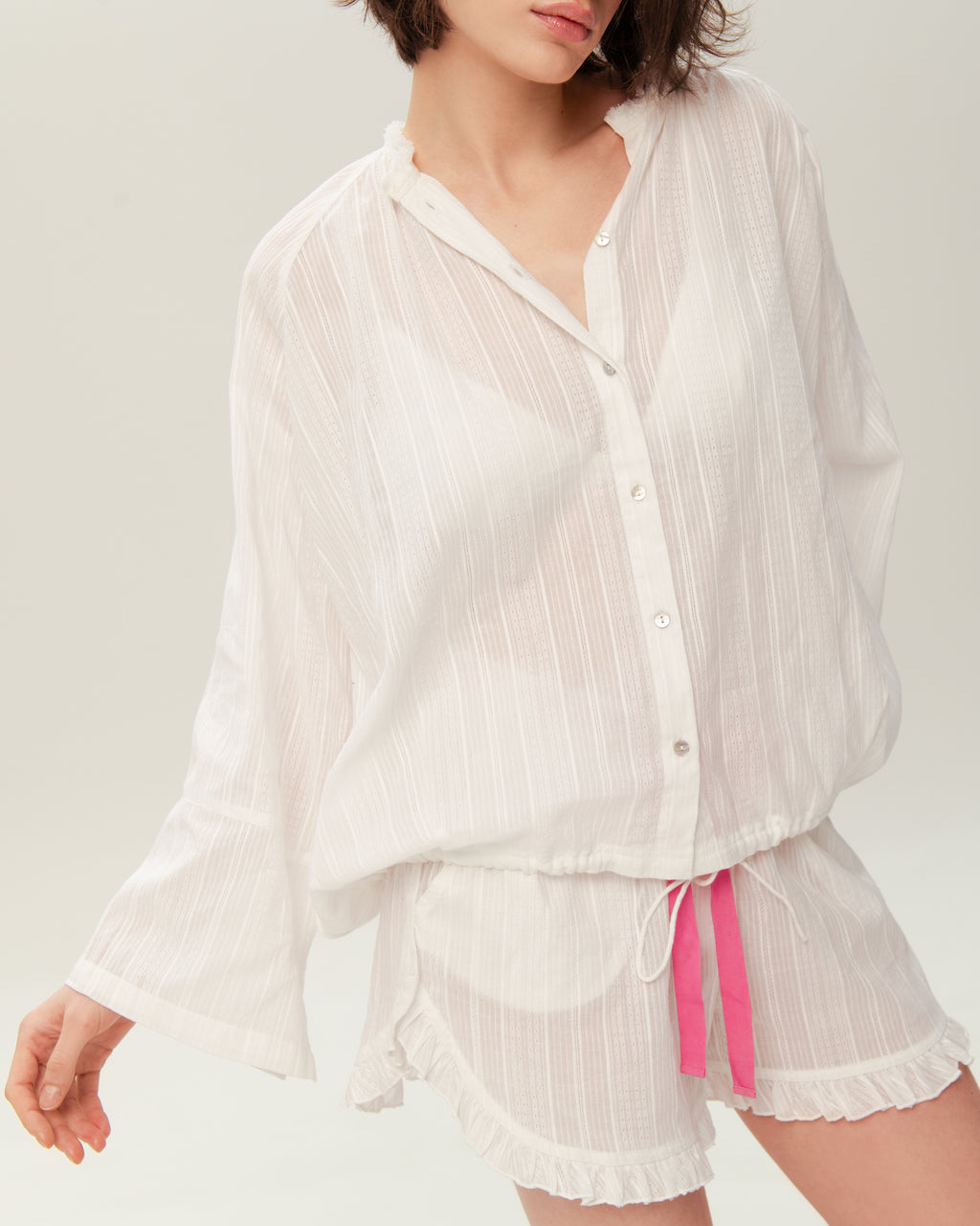 Women's Pajama Set PJSH-003 White