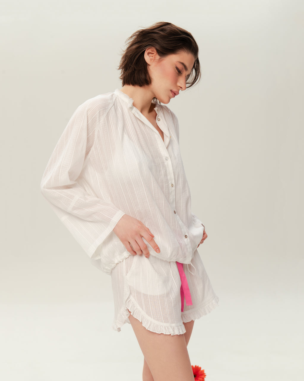 Women's Pajama Set PJSH-003 White