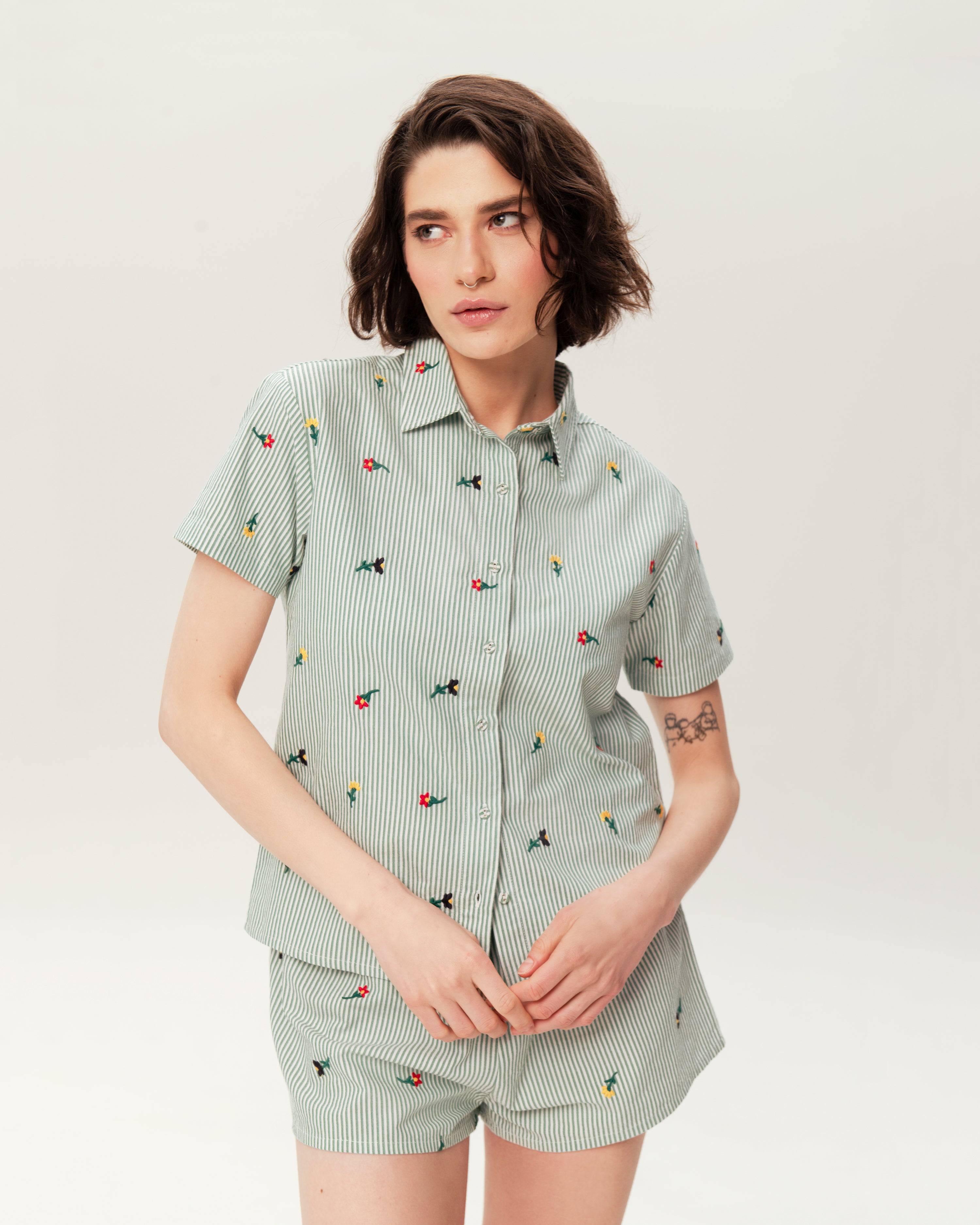 Women's Pajama Set PJSH-004 Green