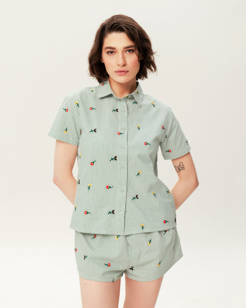 Women's Pajama Set PJSH-004 Green