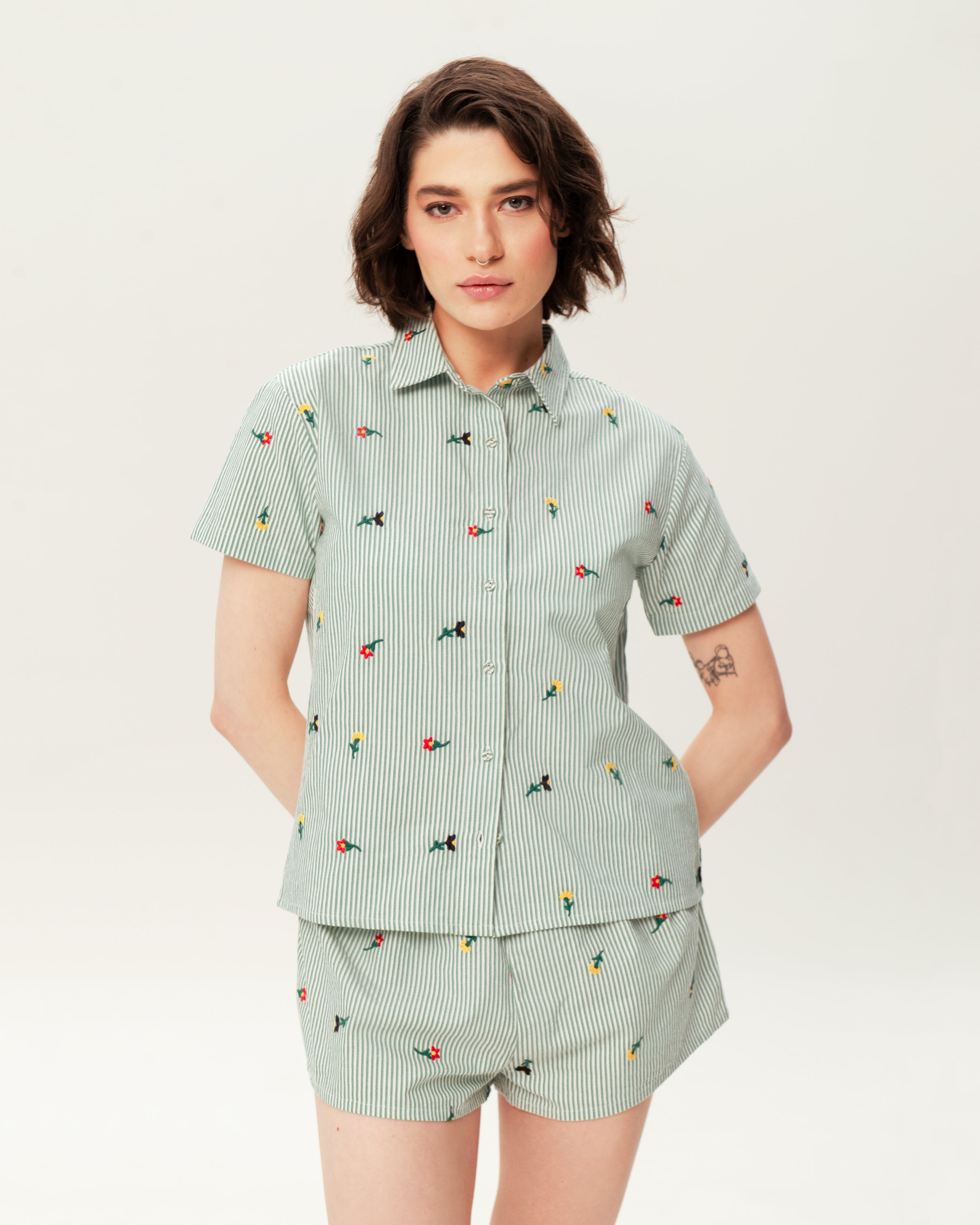 Women's Pajama Set PJSH-004 Green
