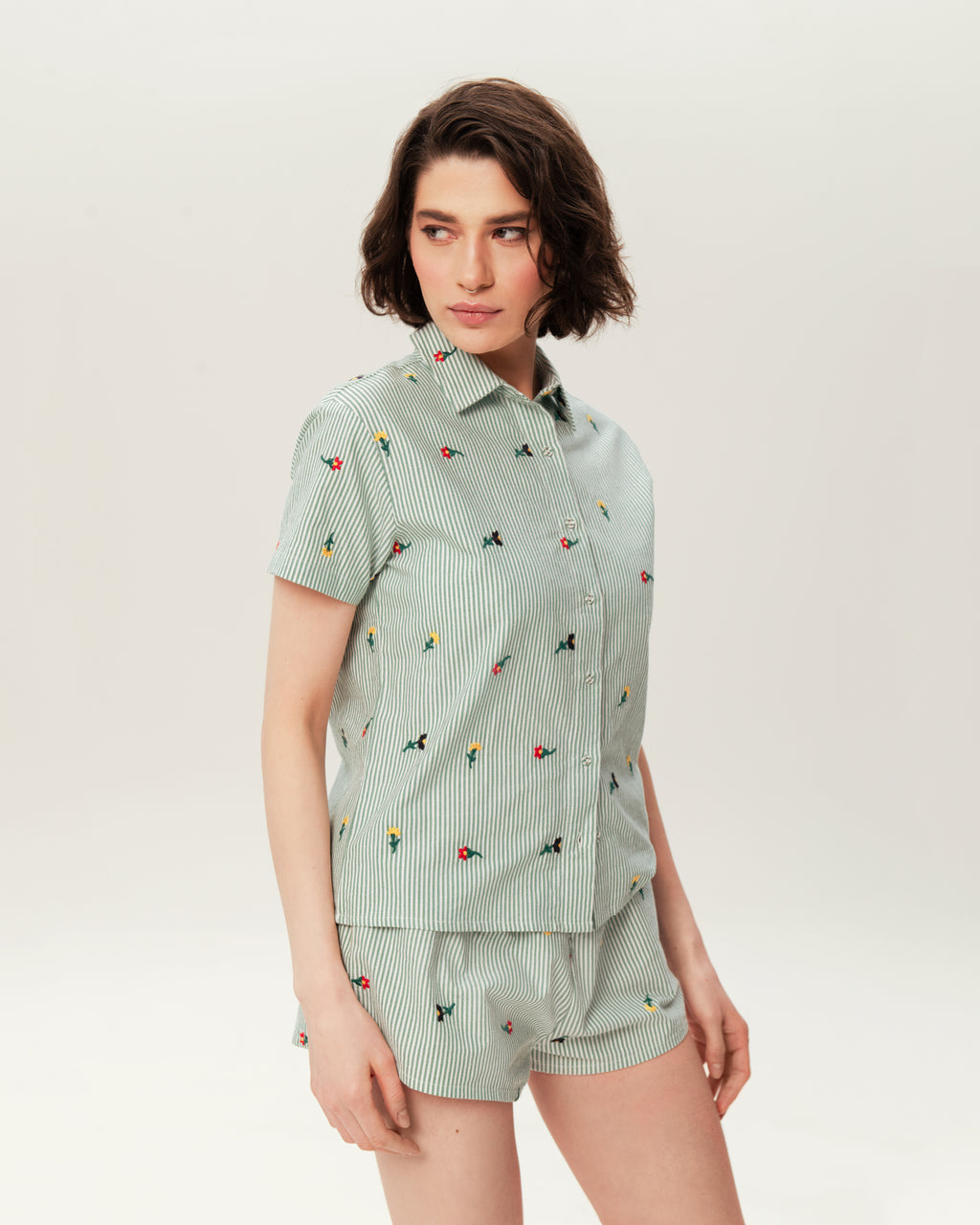Women's Pajama Set PJSH-004 Green