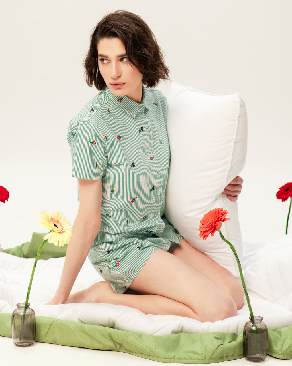 Women's Pajama Set PJSH-004 Green