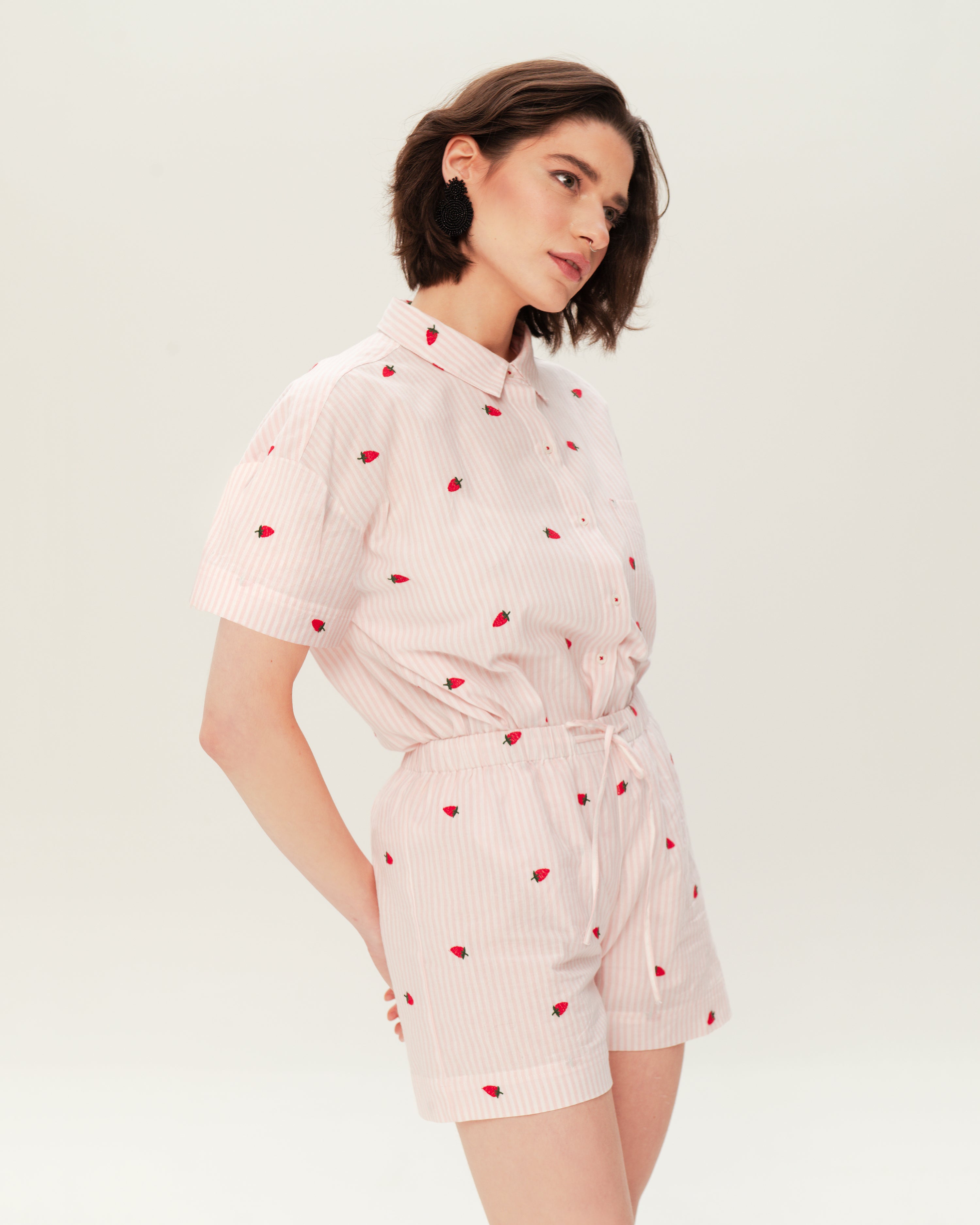 Women's Pajama Set PJSH-007 Strawberry