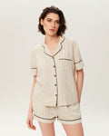 Women's Pajama Set PJSH-008 Beige