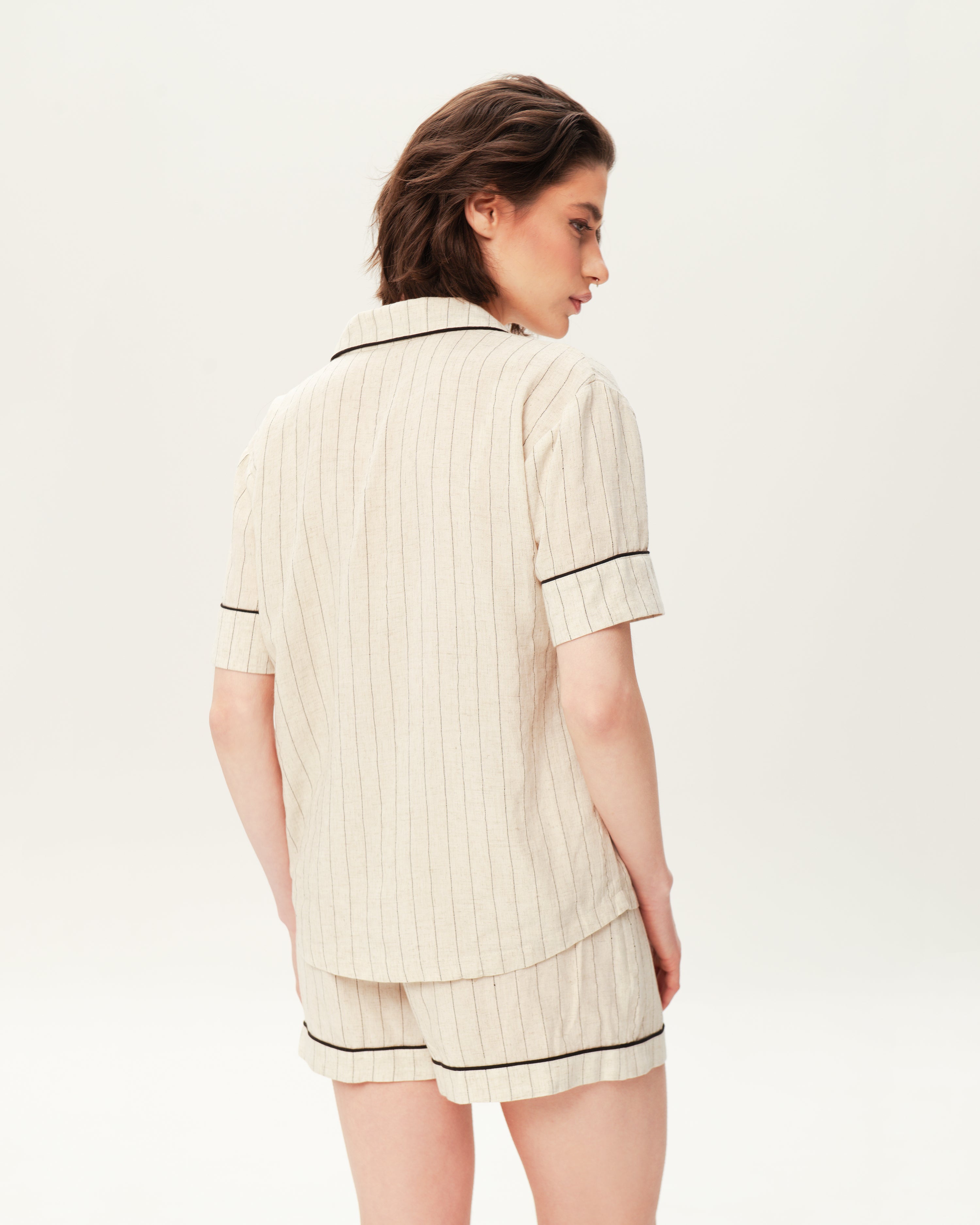 Women's Pajama Set PJSH-008 Beige